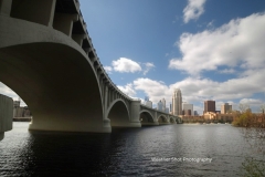 Minneapolis Skyline from under bridge Gd - 1