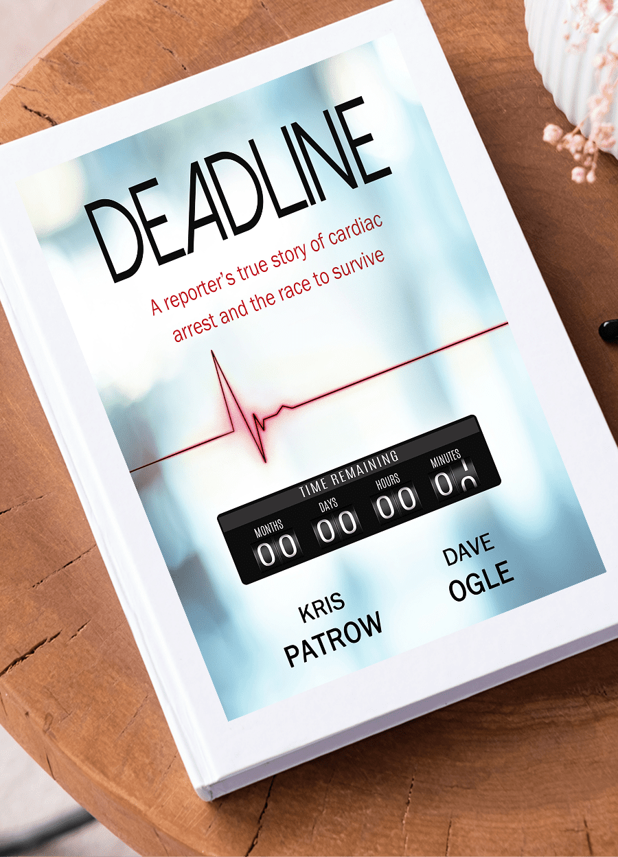 Deadline" book with medical theme on cover